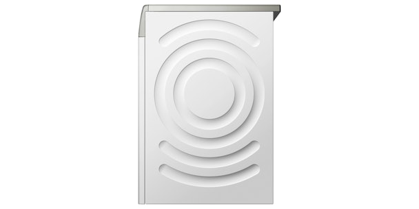 Wasmachine met anti vibratie zijwand